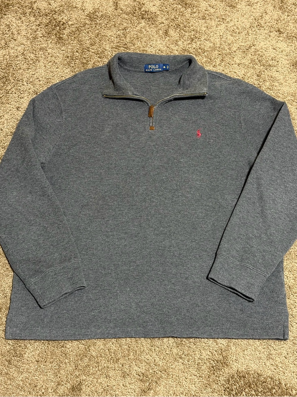Polo by Ralph Lauren Charcoal Gray Quarter-Zip Pullover